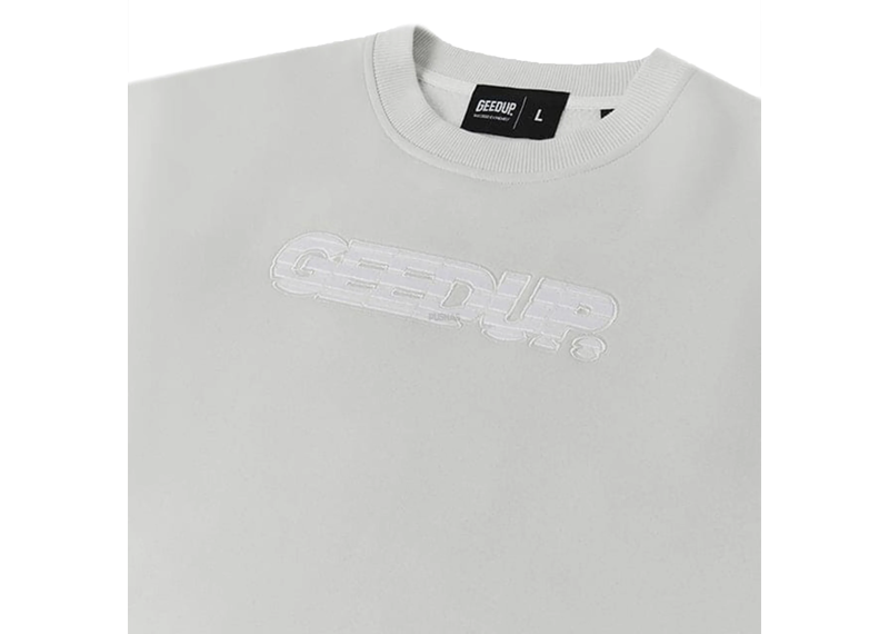 Geedup Sportsman Crewneck Ice Grey / White