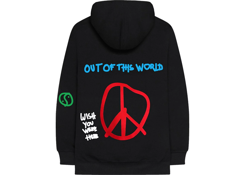 Cactus Jack by Travis Scott Astroworld World Peace Hoodie Black