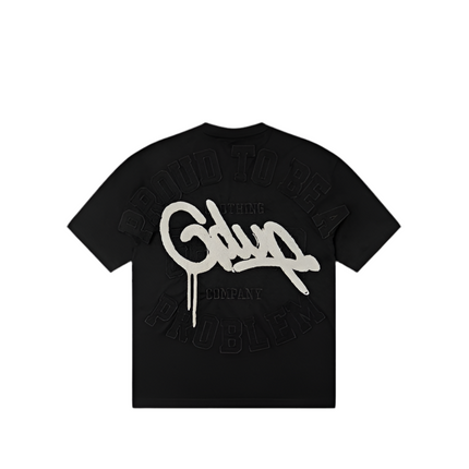 GEEDUP PROUD TO BE A PROBLEM T-SHIRT BLACK/GREY