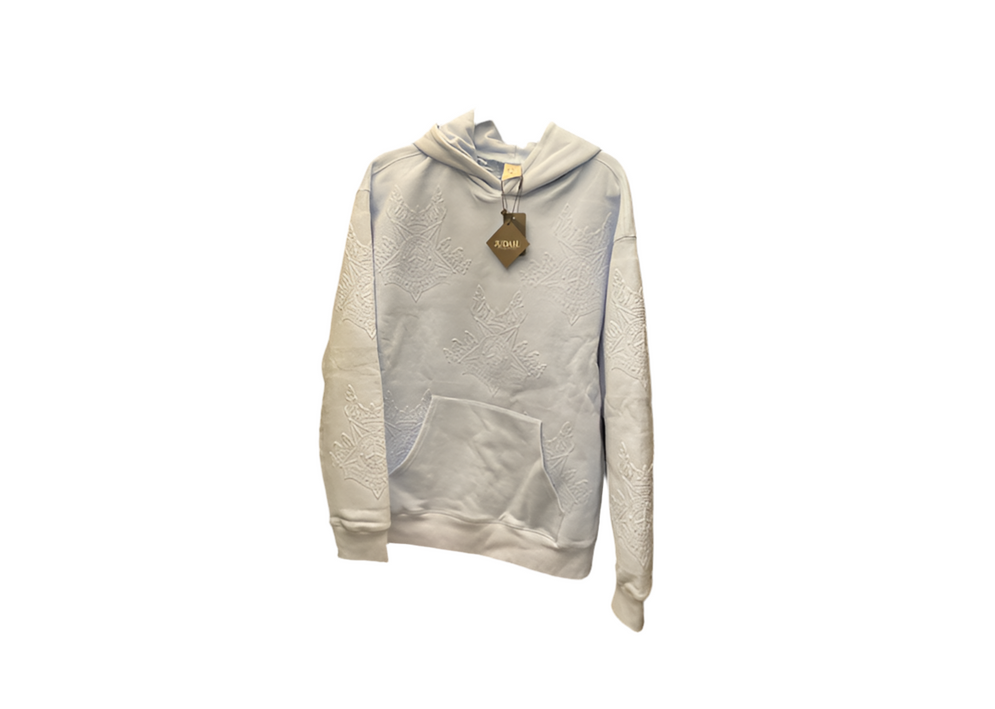 JUDAH Embossed Hoodie Baby Blue