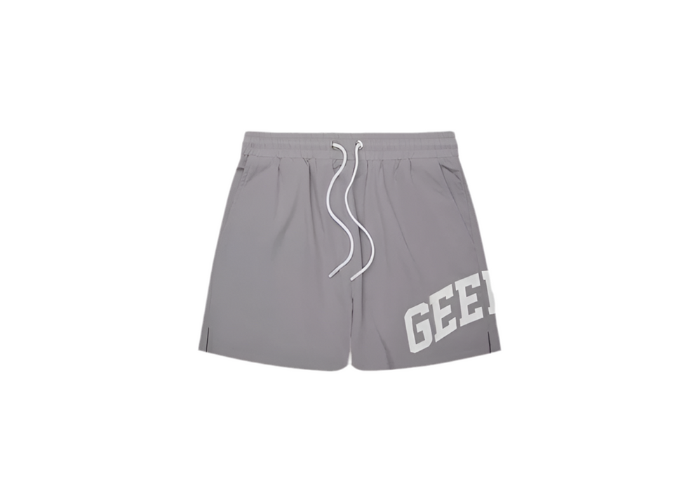 GEEDUP TEAM LOGO GREY WHITE SWIM SHORTS