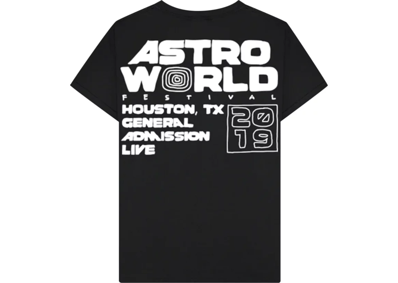 Cactus Jack by Travis Scott Astrofest Staff 2019 T-Shirt Black