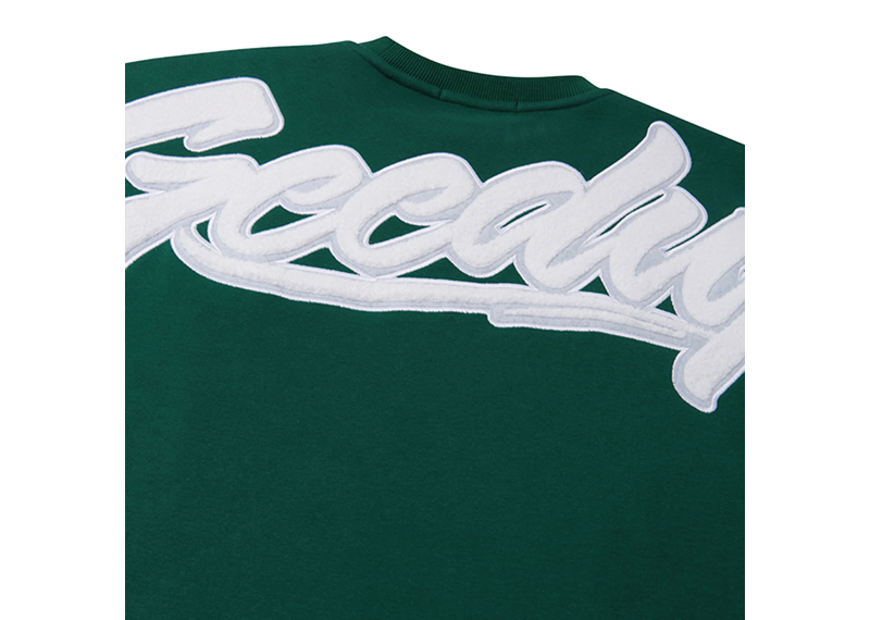 Geedup OS Script Crewneck Forest Green / White