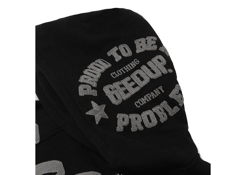 Geedup Multi-Logo Zip Jacket Black / Grey