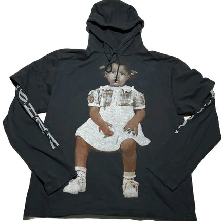 Kanye Donda LP Sample Hooded 2 Layer Shirt Black