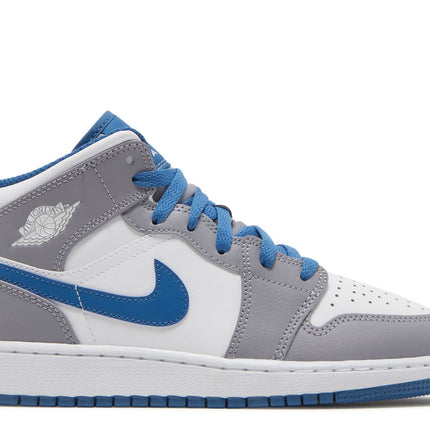 Nike Air Jordan 1 Mid GS Cement True Blue