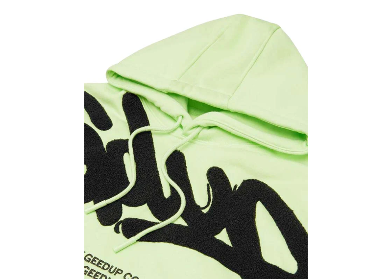 Geedup Handstyle Hoodie Pastel Green Black