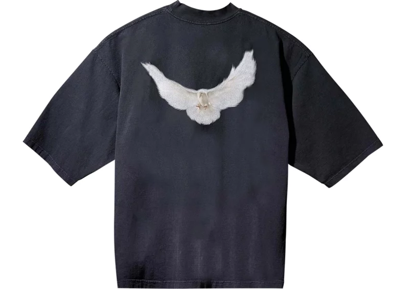 Yeezy Gap Engineered by Balenciaga Dove 3/4 Sleeve Tee Washed Black