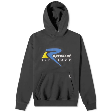 REPRESENT PIT CREW HOODIE VINTAGE BLACK
