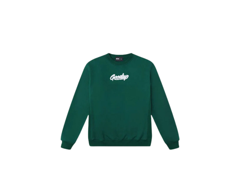 Geedup OS Script Crewneck Forest Green / White