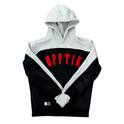 OFF-TIK IRON GATE HOODIE GREY/RED