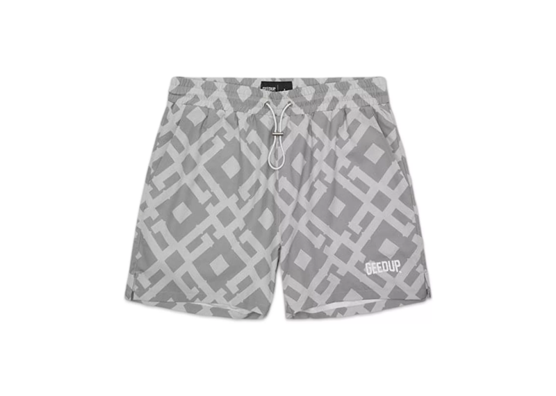 Geedup Monogram Swim Shorts - Grey