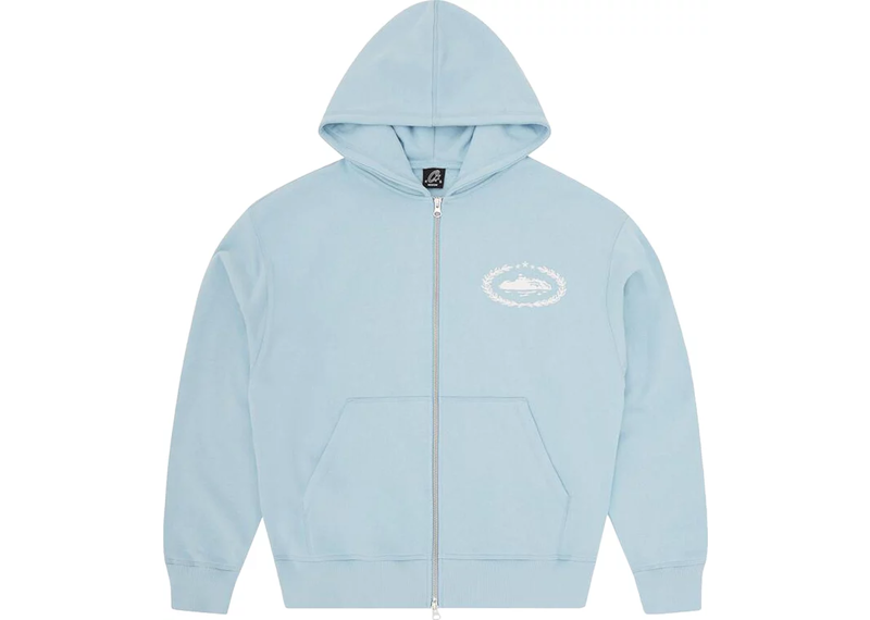 Corteiz Superior Royale Zip Hoodie Baby Blue