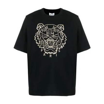 Kenzo Embroidered Tiger T-shirt - Black/Gold