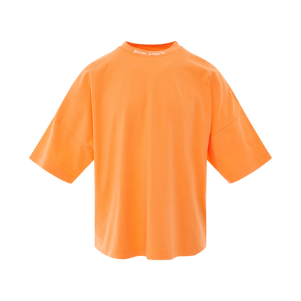 Palm Angels Classic Logo Oversize T-Shirt In Mock Orange/White