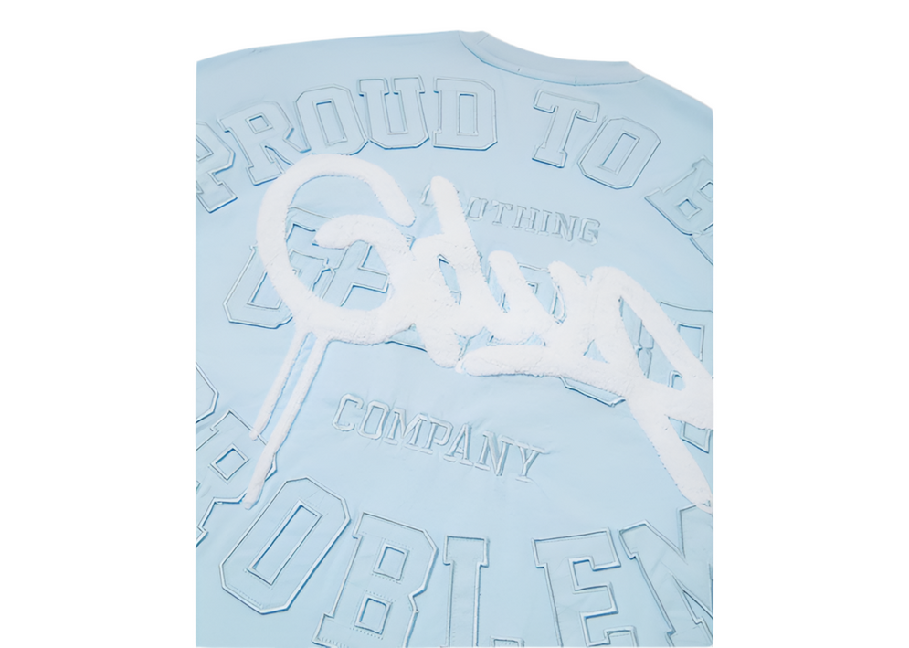Geedup Proud To Be A Problem T-Shirt Cool Blue / White