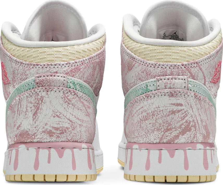 Nike Air Jordan 1 Mid SE GS Paint Drip