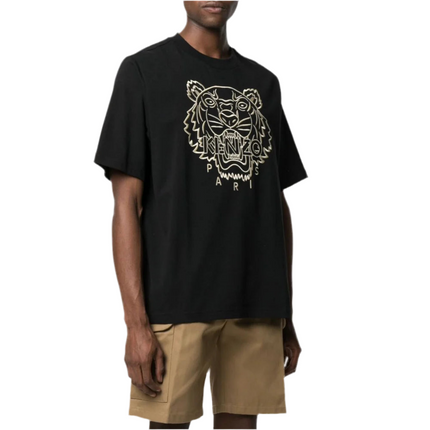 Kenzo Embroidered Tiger T-shirt - Black/Gold