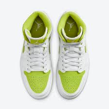 Nike Air Jordan 1 Mid Wmns White Lime