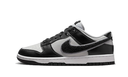 Nike Dunk Low Chenille Swoosh - Black Grey Fog