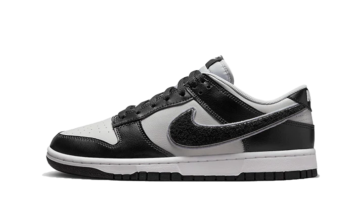 Nike Dunk Low Chenille Swoosh - Black Grey Fog