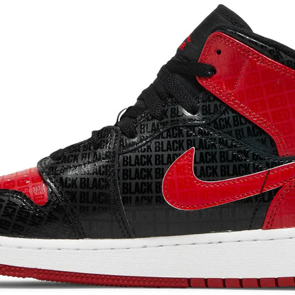 Nike Air Jordan 1 Mid SS GS Black + Red = Bred