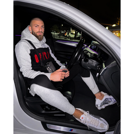 OFF-TIK IRON GATE HOODIE GREY/RED
