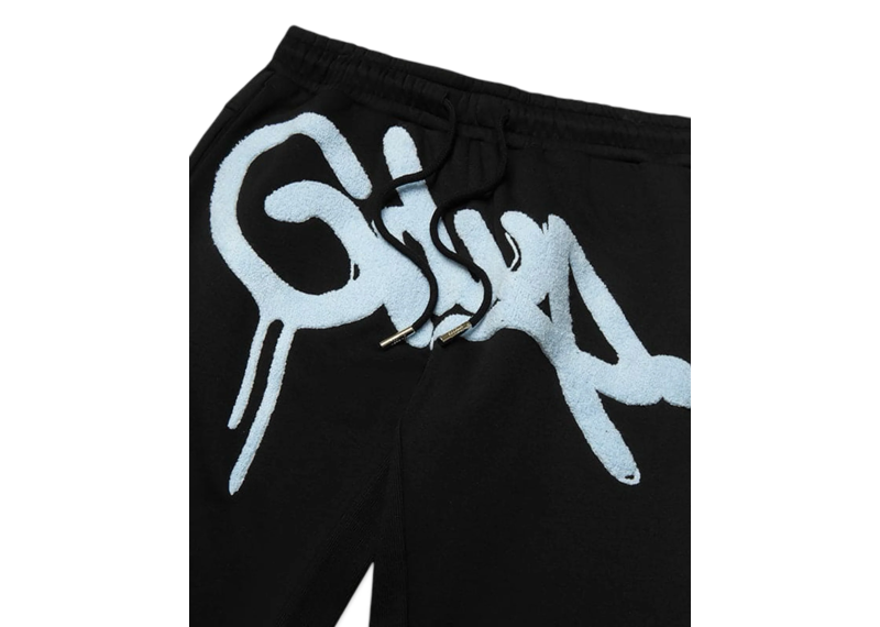 Geedup Handstyle Logo Trackpants Black / Baby Blue