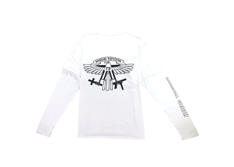 Travis Scott Long Sleeve Hood Toyota Tee White
